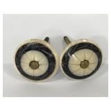 Pair of matching carved drawer knobs
