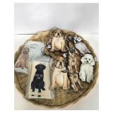 Primitives by Kathy assorted pup magnets & hangers