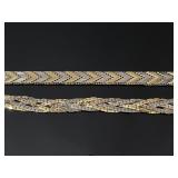 Pair of two tone ladies bracelets