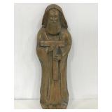 Pottery made glazed St. Joseph wall hanging figure