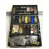 Plano tackle box full of electrical work supplies
