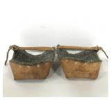 Rooster top grain saddle leather knee pads