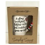 New Simply Sassy "A Day without Coffee" mug