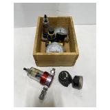 Lot of assorted air line gauges, etc