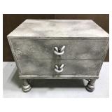 Unique 2-drawer texture painted dresser