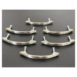 Lot of 6 brushed metal metal drawer pulls