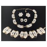 Vintage white costume jewelry collection