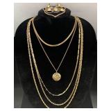 Vintage gold tone jewelry collection