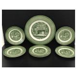 Seven vintage Colonial Homestead plates