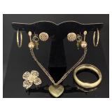 Vintage brass tone jewelry collection