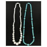 Two vintage beaded necklaces