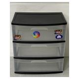 Sterilite 3-drawer plastic storage tower