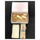 Vintage travel religious first aid kit