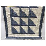 Vintage blue and white quilt