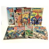 Eight vintage superhero comics