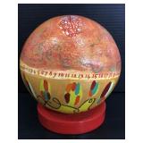 Papermaché orb with November dates