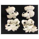 1978 Miller Studios chalk ware dogs & jesters