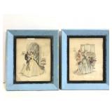 The Lovers & The Flirtation framed prints