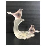 Crowning Touch collection frosted glass birds