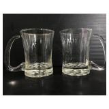 Pair of unique glass mugs