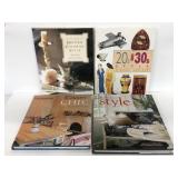 Four books of different decorating styles