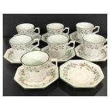 Johnson Bros. floral tea cups and saucers