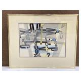 Muddy Thinking framed original collage art