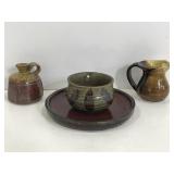 Lot of 4 assorted pottery pieces