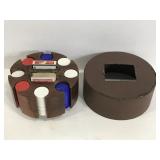 Vintage wood poker chip caddy