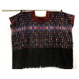 Homemade embroidered huipil top
