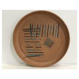 Glazed terracotta plate