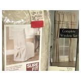 Dining room chair cover & complete window set