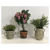 Lot of 3 faux plants