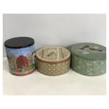 Lot of 3 tin canisters