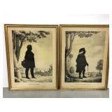 Two vintage framed lithographic prints