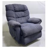 Blue swivel rocking recliner chair