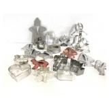 Collection of vintage metal cookie cutters