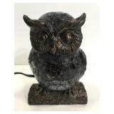 Resin mosaic owl lamp