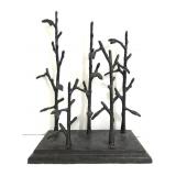 Heavy metal branch and leaf jewelry display