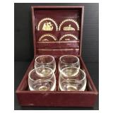 B & B Sweden made glass and coaster set