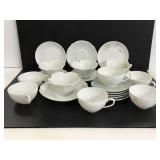 Collection of assorted teacups and saucers