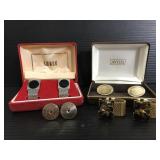 Four pairs of vintage cufflinks