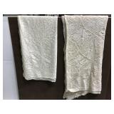 Two vintage lace table cloths
