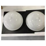 Pair of vintage glass shades