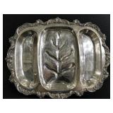 Large Poole Old English heavy metal serving tray