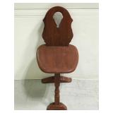 Red painted wood seat