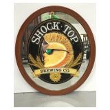 Shock Top Brewing Co. oval wall mirror sign