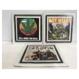 Paper frame weed and Korn art