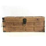 Wood treasure chest case