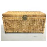 Vintage wicker storage chest